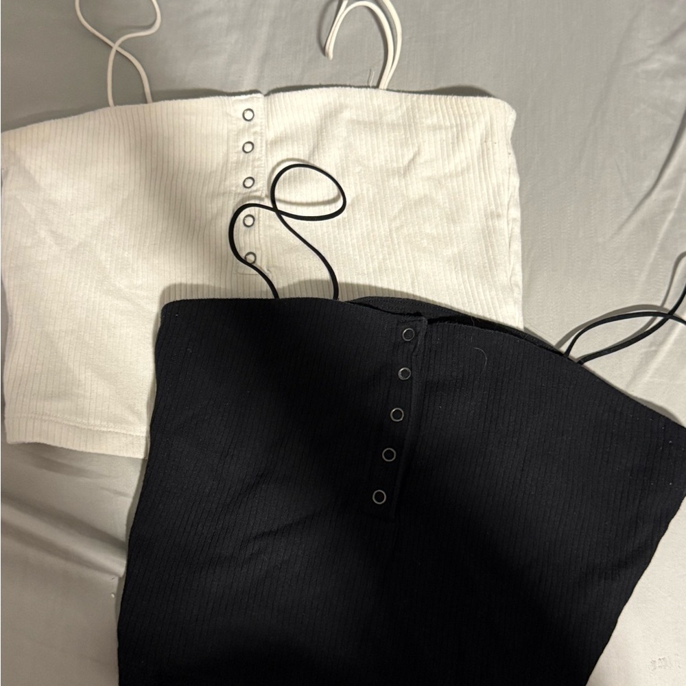 Aeropostale Black and White Tube Tops